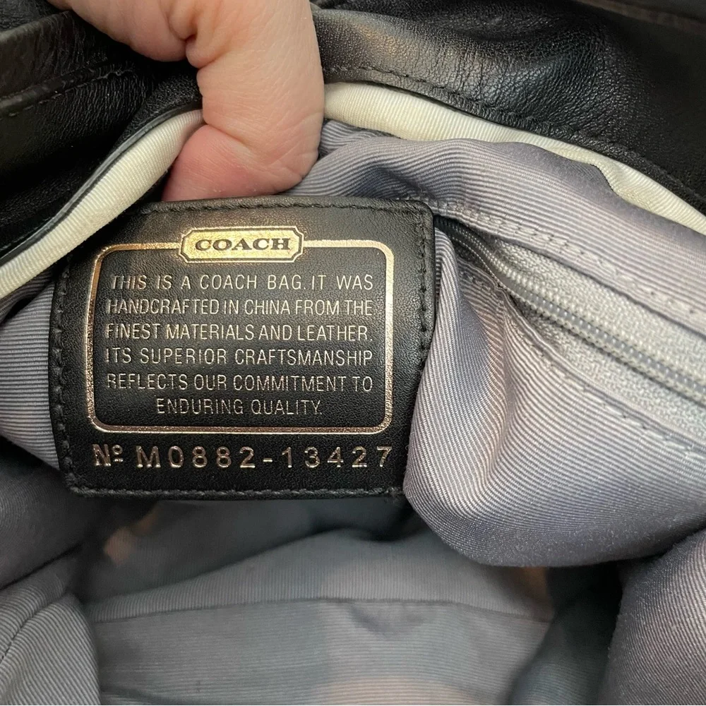 COACH Parker Op Art Slouchy Hobo Bag - Gray/Black/Silver 13427 - Picture 13 of 14